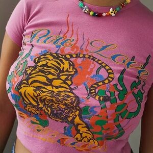 Urban Outfitters Pink Crew Neck Tee